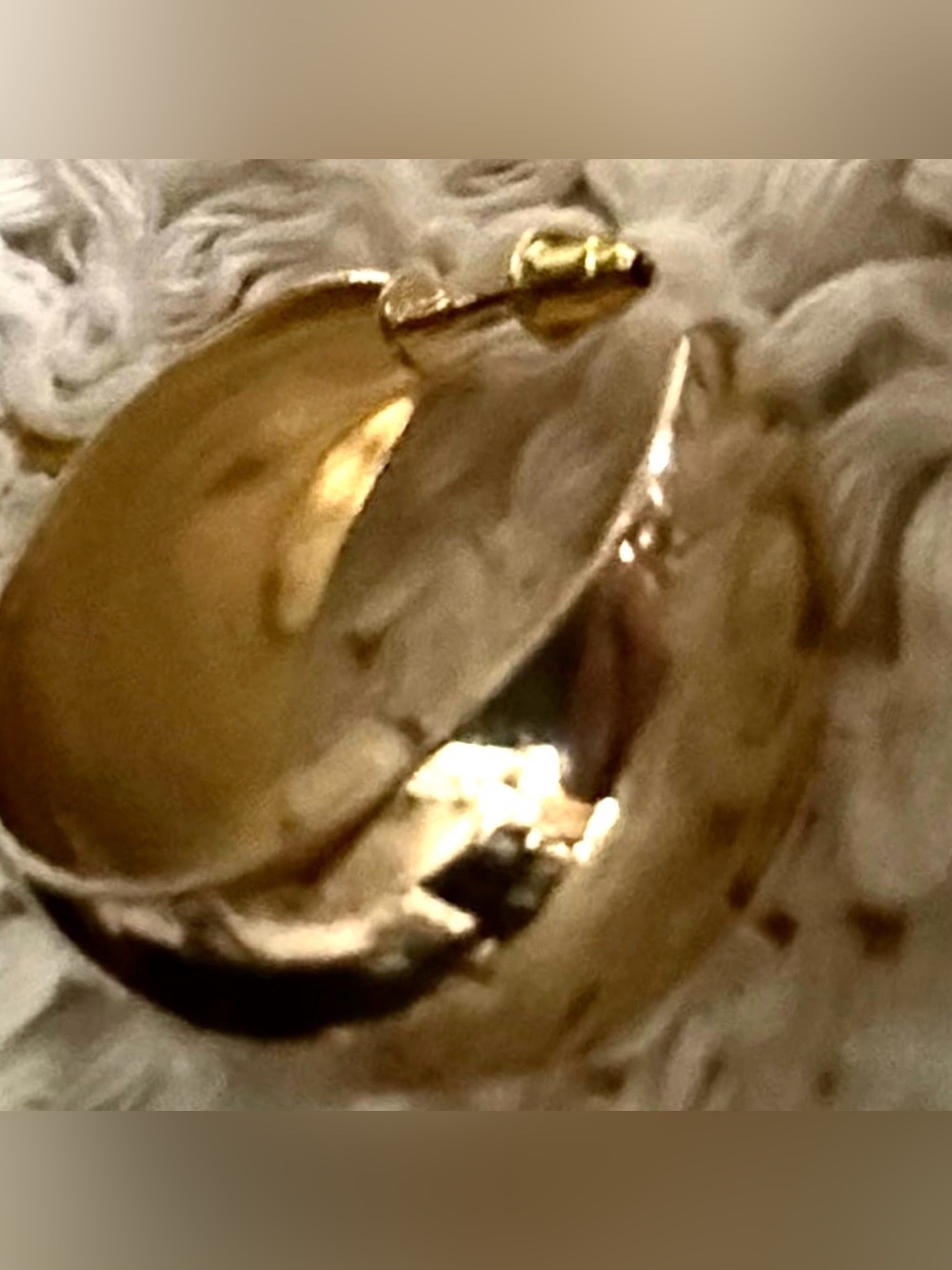 Ultra-Lightweight Chunky Gold Hoop Earrings – 14K Plated Hypoallergenic Hoops - Picture 2 of 3